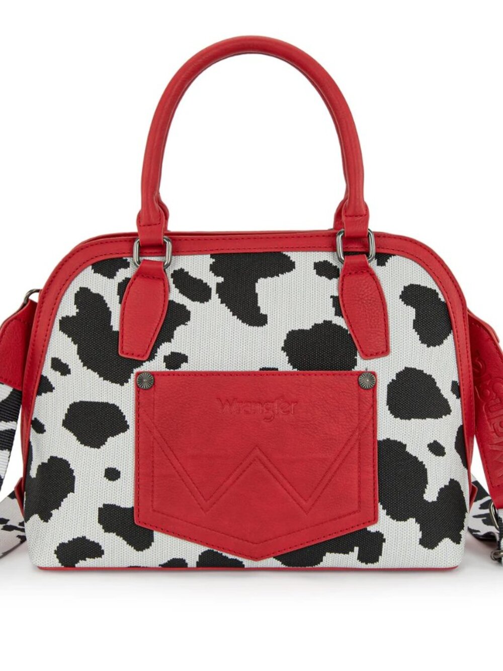 Wrangler Cow Print Satchel/Crossbody Wallet Set Red - Picture 5 of 8